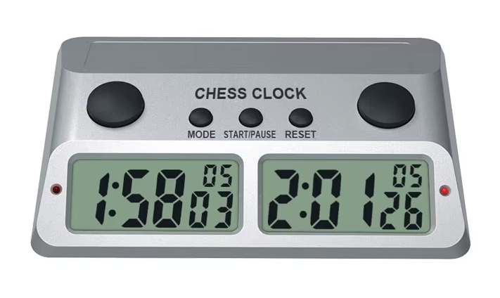Horloge numérique ÉCHEC O CUBE (argent)
